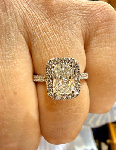 50.5 Solitaire - Bague en or blanc 18 carats et diamants 58 Facettes 13181