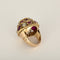 47 Bague dôme en or jaune et or gris, diamant 1 ct et rubis 58 Facettes GoldenL-1