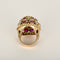 47 Bague dôme en or jaune et or gris, diamant 1 ct et rubis 58 Facettes GoldenL-1