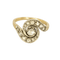 54 Bague Volute en or jaune, or gris et diamants taille rose 58 Facettes GoldenL-2