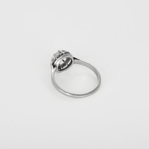 54 Bague solitaire en or gris et diamant taille ancienne 0,70 ct 58 Facettes GoldenL-3