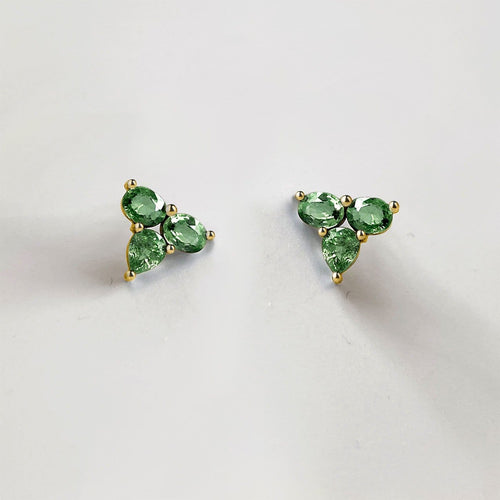 AITCHES Eden - Boucles d'oreilles en or 18K et saphirs verts 58 Facettes GER1124TL