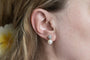 Boucles d'oreilles anciennes en or jaune, platine, diamants et perles 58 Facettes 13474