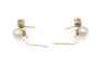 Boucles d'oreilles anciennes en or jaune, platine, diamants et perles 58 Facettes 13474