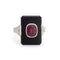 Bague 48 Bague cocktail Art déco en platine 900, rubis, onyx et diamants 58 Facettes G13439