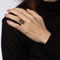 Bague 48 Bague cocktail Art déco en platine 900, rubis, onyx et diamants 58 Facettes G13439