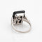 Bague 48 Bague cocktail Art déco en platine 900, rubis, onyx et diamants 58 Facettes G13439