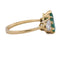 55 Bague vintage en or jaune 18 kt, émeraude et diamants 58 Facettes AN706 (05119)