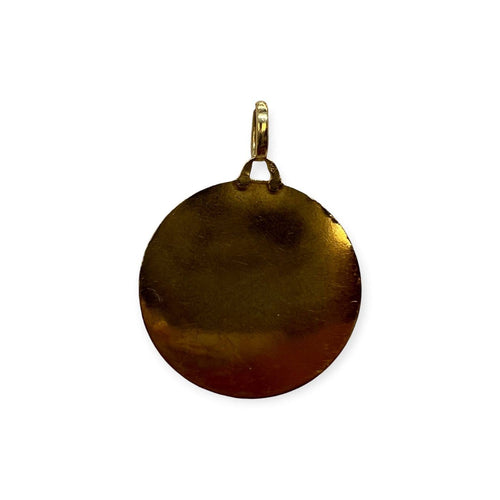 Pendentif médaille Vierge de profil en or jaune 58 Facettes 330096927