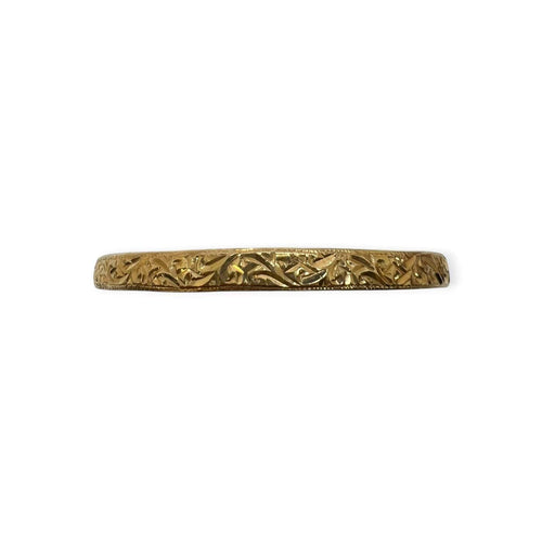 Bracelet jonc gravé en or jaune 58 Facettes 330096920