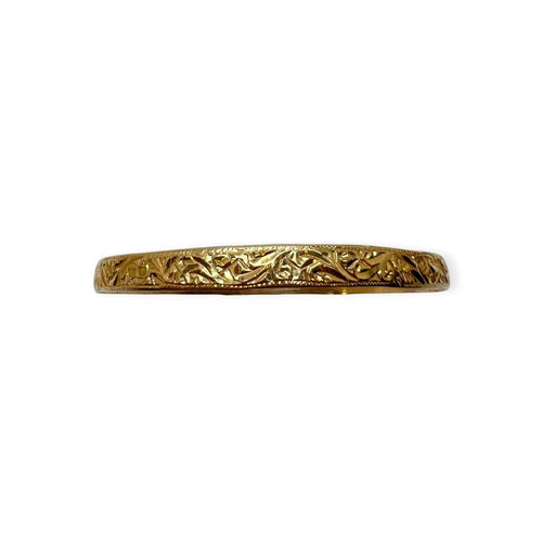 Bracelet jonc gravé en or jaune 58 Facettes 330096920