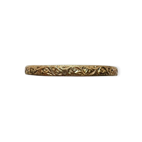 Bracelet jonc gravé en or jaune 58 Facettes 330096921