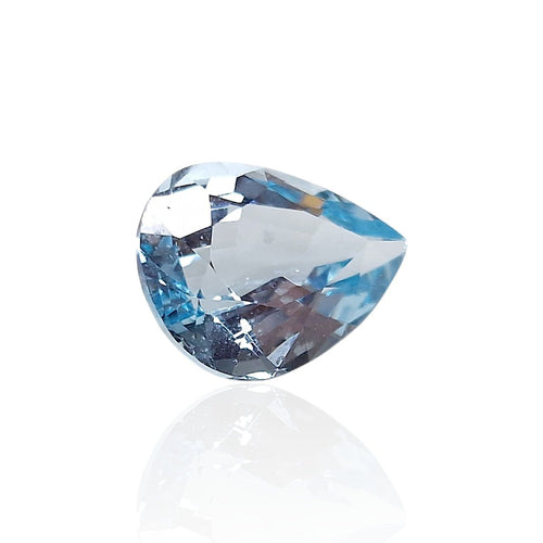 Topaze bleue du Brésil - Pierre 8,325 ct taille goutte mixte 58 Facettes #26-129-TPBLGT