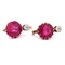 Boucles d'oreilles Boucles d'oreilles en or jaune 18 ct, rubis et diamants 58 Facettes OR253 '(0939)