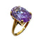 58 Bague en or jaune 750 avec pierre type améthyste 58 Facettes 330098926