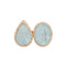 Bague 54 Bague cocktail en or jaune 18k, aigue-marines sculptées et diamants 58 Facettes G13529