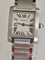 Montre Cartier Tank Française - Montre en acier inoxydable 58 Facettes 1