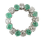 Broche cercle en or blanc, diamants et émeraudes naturelles 58 Facettes broche 1
