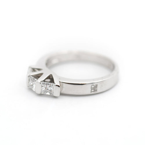 53 Davite & Delucchi - Bague Trilogy en or blanc et diamants 58 Facettes 314T20_M