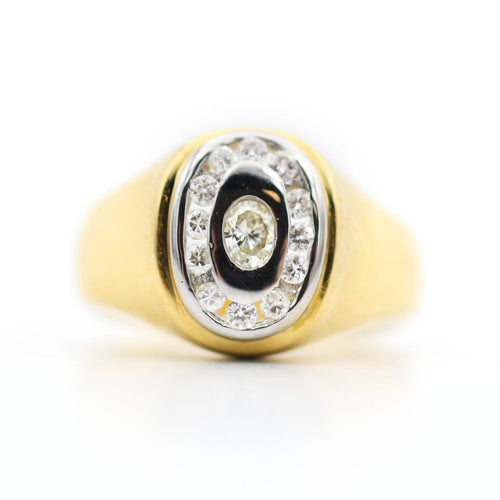 54 Bague de petit doigt en or jaune 18 kt et diamants 58 Facettes 462A26_M