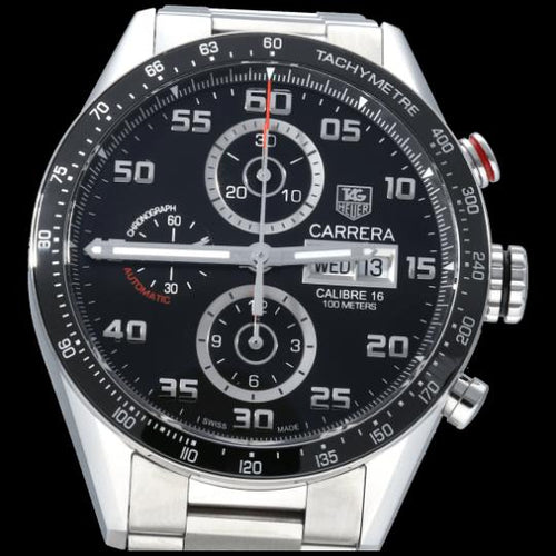 TAG Heuer Carrera - Montre Calibre 16 Chronograph en acier 58 Facettes MT47429