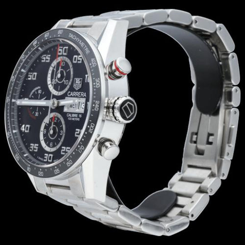 TAG Heuer Carrera - Montre Calibre 16 Chronograph en acier 58 Facettes MT47429