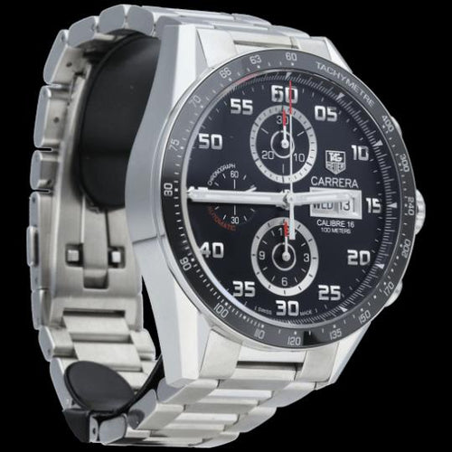 TAG Heuer Carrera - Montre Calibre 16 Chronograph en acier 58 Facettes MT47429