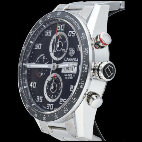 TAG Heuer Carrera - Montre Calibre 16 Chronograph en acier 58 Facettes MT47429