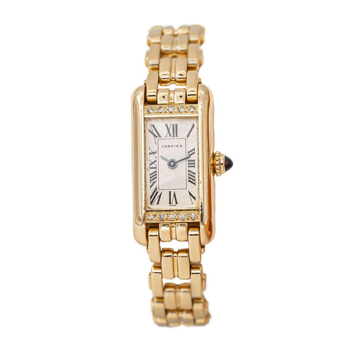 Cartier Tank - Montre en or jaune et diamants 58 Facettes 5729550CN