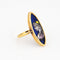 Bague 52 Art déco - Bague navette portrait en émail polychrome, or jaune 18 ct 58 Facettes G12812