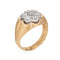 Bague 62 Bague vintage années 1970 - Cluster diamants 1 ct en or jaune 14k 58 Facettes G13623