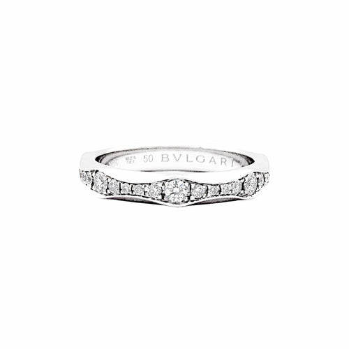 Bague 50 Bulgari Infinito - Alliance en platine et diamants 58 Facettes 35867