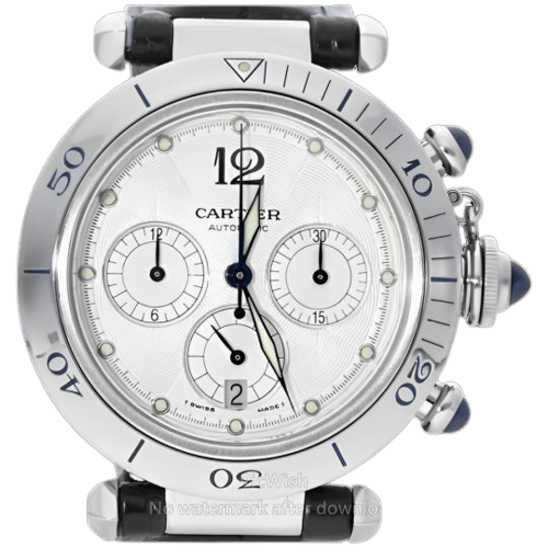 Cartier Pasha - Montre chronographe en acier 58 Facettes MT47449