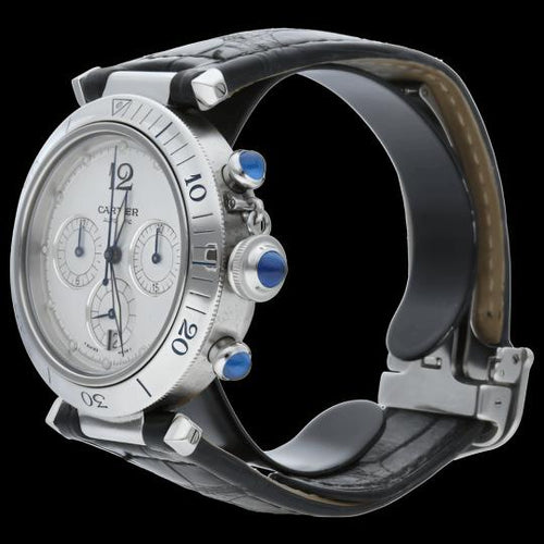 Cartier Pasha - Montre chronographe en acier 58 Facettes MT47449