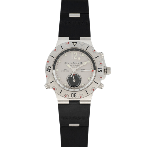 Bulgari Diagono Scuba GMT - Montre automatique 38 mm en acier 58 Facettes 554