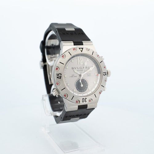 Bulgari Diagono Scuba GMT - Montre automatique 38 mm en acier 58 Facettes 554