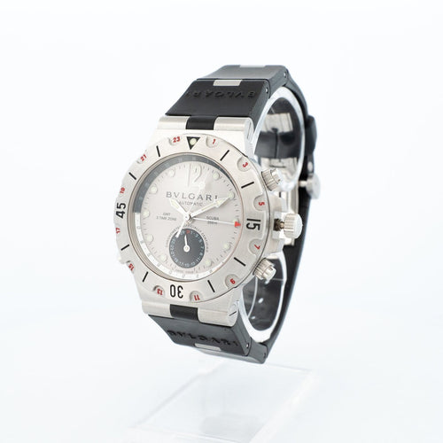 Bulgari Diagono Scuba GMT - Montre automatique 38 mm en acier 58 Facettes 554