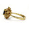 55 Bague marguerite en or jaune, saphir et diamants 58 Facettes 260041SP