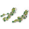 Cascade - Boucles d'oreilles en or blanc, diamants, péridots et tsavorites 58 Facettes 260177R