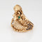 Bague Bague sirène vintage en or jaune 14 carats, diamants, émeraude et saphirs 58 Facettes G13679