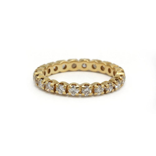 50 Alliance américaine - Bague en or jaune et diamants 58 Facettes 260191R