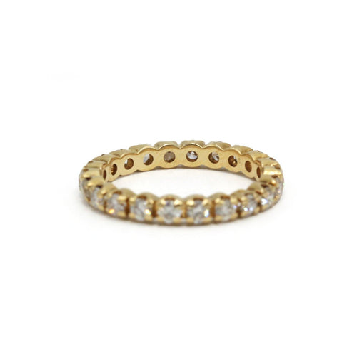 50 Alliance américaine - Bague en or jaune et diamants 58 Facettes 260191R