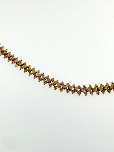 Collier portugais vintage en or jaune 19 ct 58 Facettes C1543D