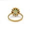 51 Bague marguerite en or jaune, émeraude et diamants 58 Facettes 260189R