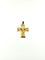 Crucifix portugais ancien en or jaune et blanc 19 carats 58 Facettes P1641D