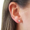 Embrace - Boucle d'oreille solitaire en or blanc 18 ct et diamant 58 Facettes Earrings-004