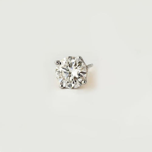 Embrace - Boucle d'oreille solitaire en or blanc 18 ct et diamant 58 Facettes Earrings-004