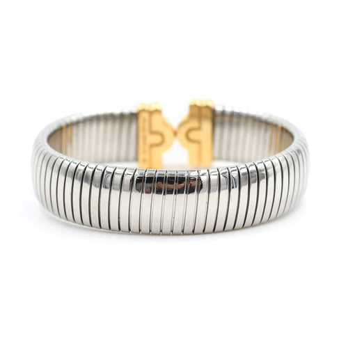 Bulgari Parentesi - Bracelet en or jaune et acier 58 Facettes 225A24_M