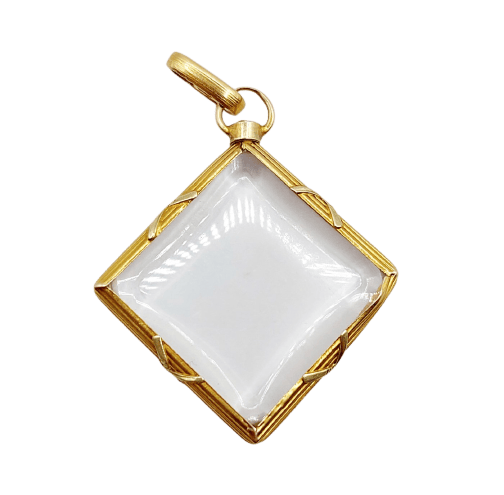 Pendentif porte-photo Art nouveau en or 18k 58 Facettes A07592