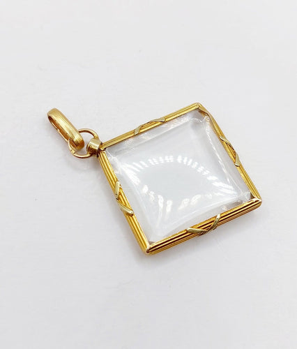 Pendentif porte-photo Art nouveau en or 18k 58 Facettes A07592